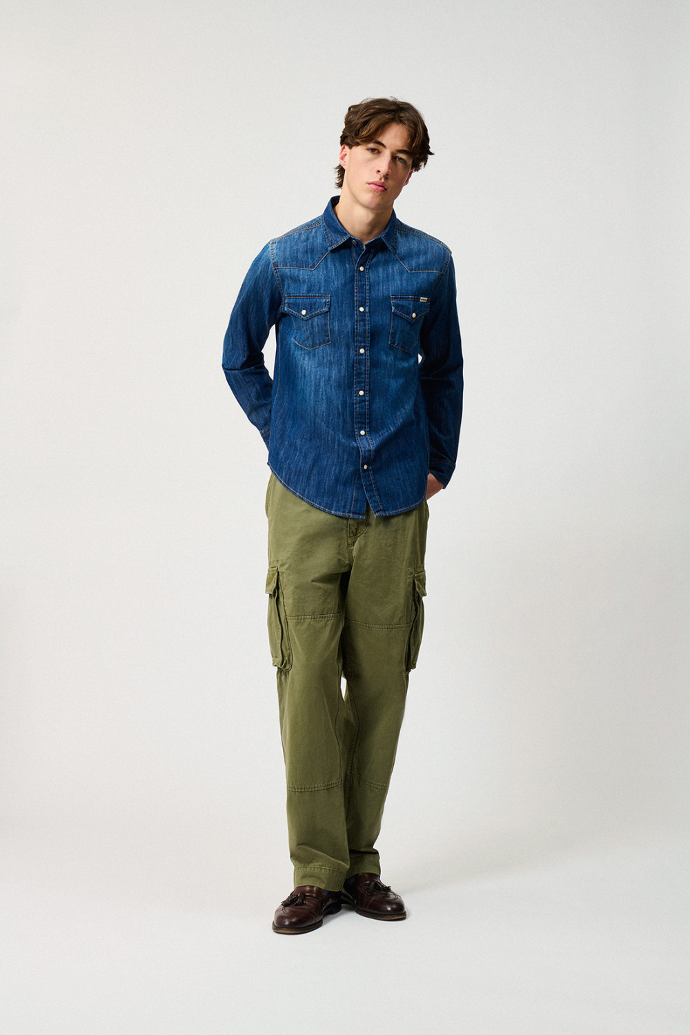 ROY ROGERS: SILVESTER CARGO PANTS IN GABARDINE