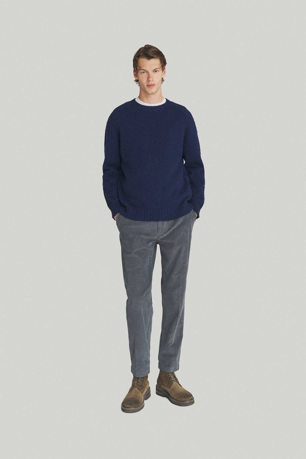 ROY ROGERS: PANTALONE CHINO CONDUIT IN VELLUTO