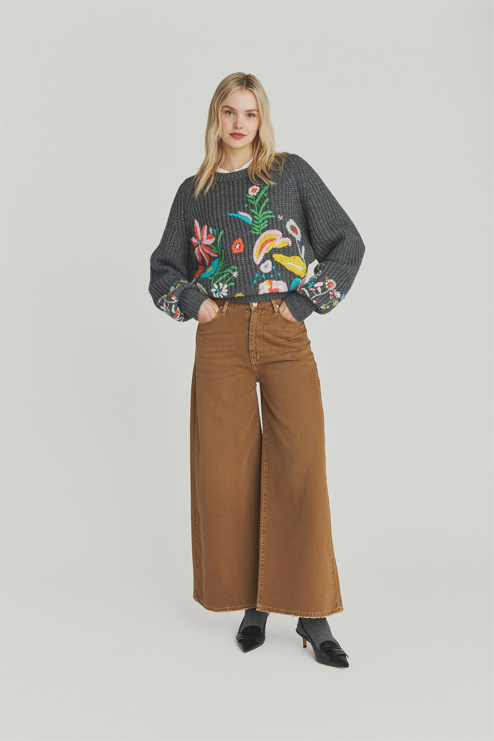 ROY ROGERS: PANTALONE KAORI CON EFFETTO VINTAGE