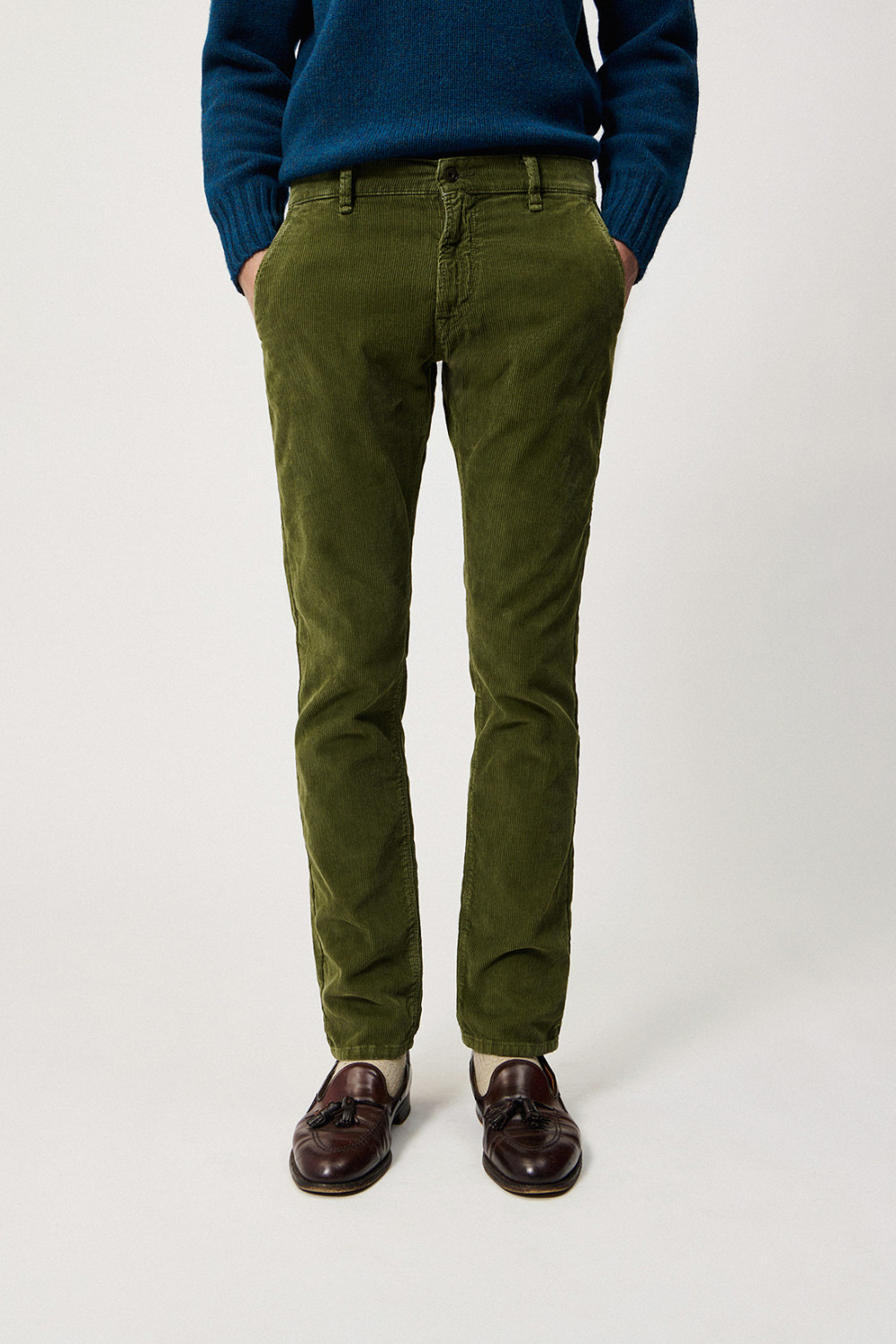 ROY ROGERS: ROYAL PLAIN PANTS IN VELVET