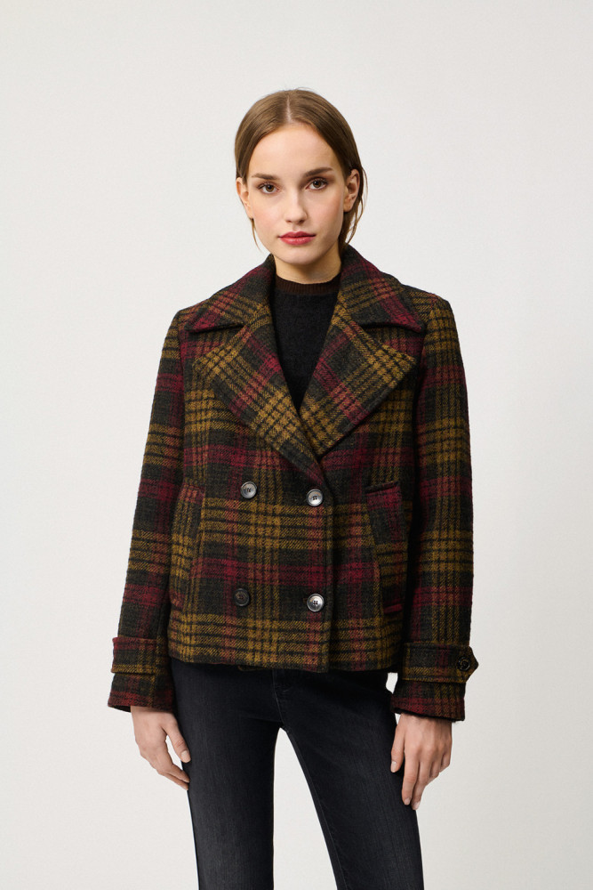 PEACOAT IN ALPACA A QUADRI