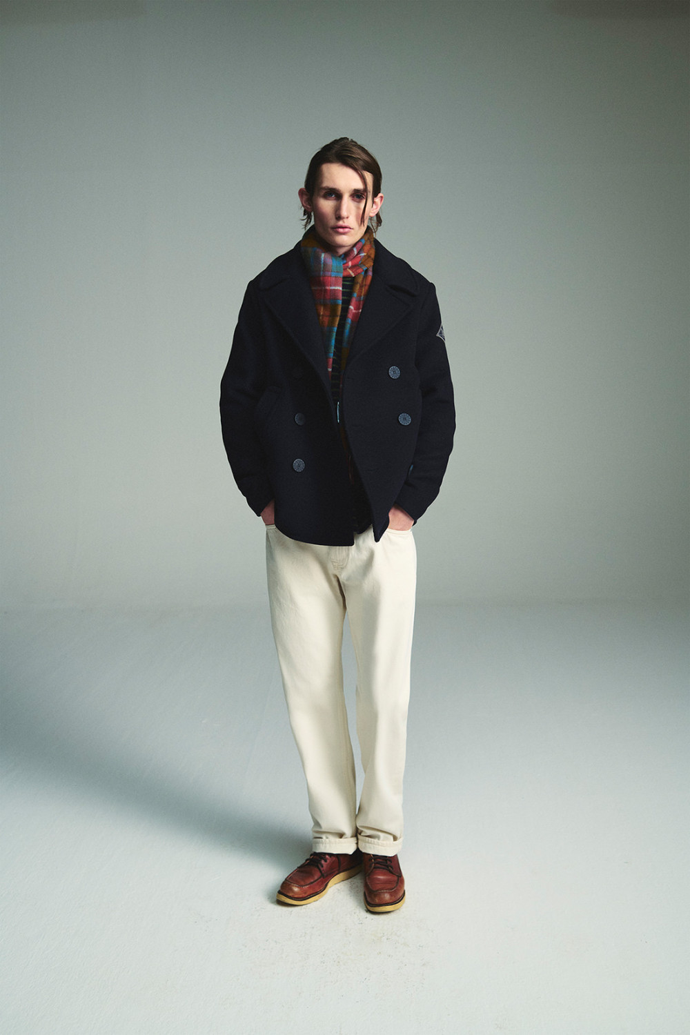 ROY ROGERS: MELTON WOOL PEACOAT