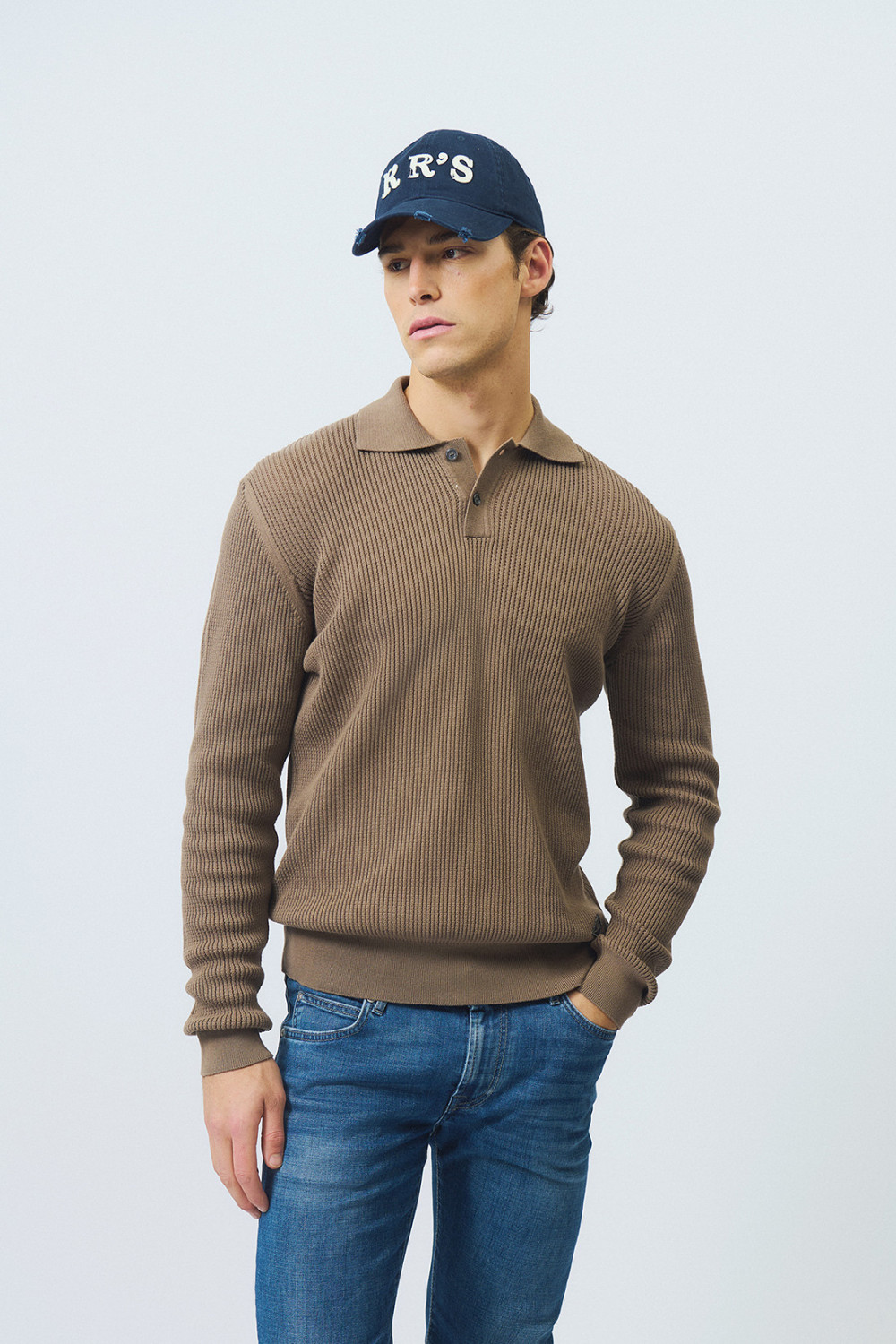 ROY ROGERS: RIBBED POLO SHIRT 