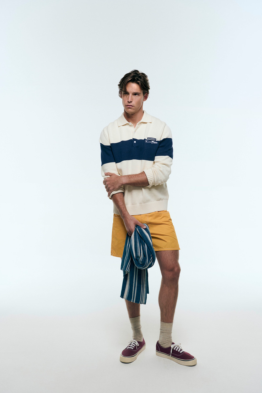 ROY ROGERS: POLO IN COTONE CON RICAMO FLAGS