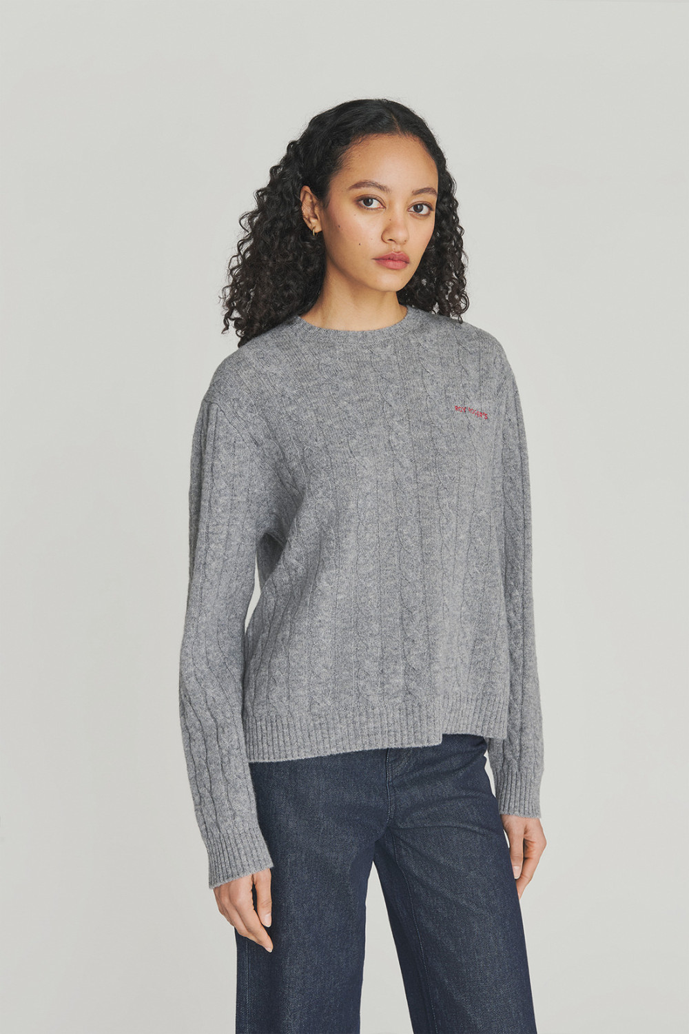 ROY ROGERS: PULLOVER CABLE IN LANA E CASHMERE