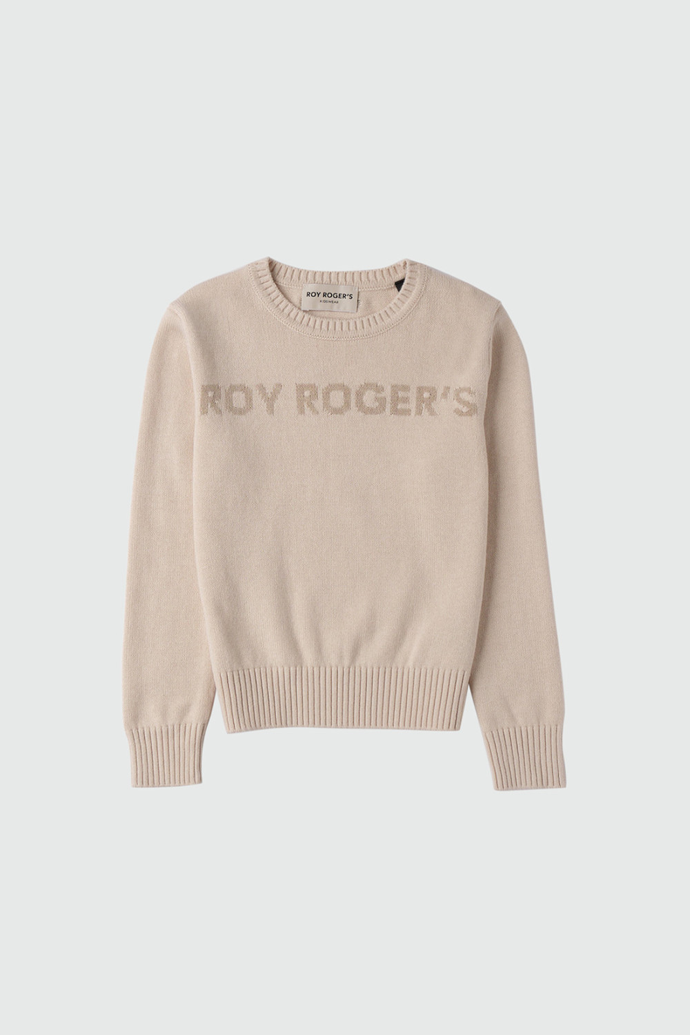ROY ROGERS: PULLOVER CON LOGO IN COTONE E LANA