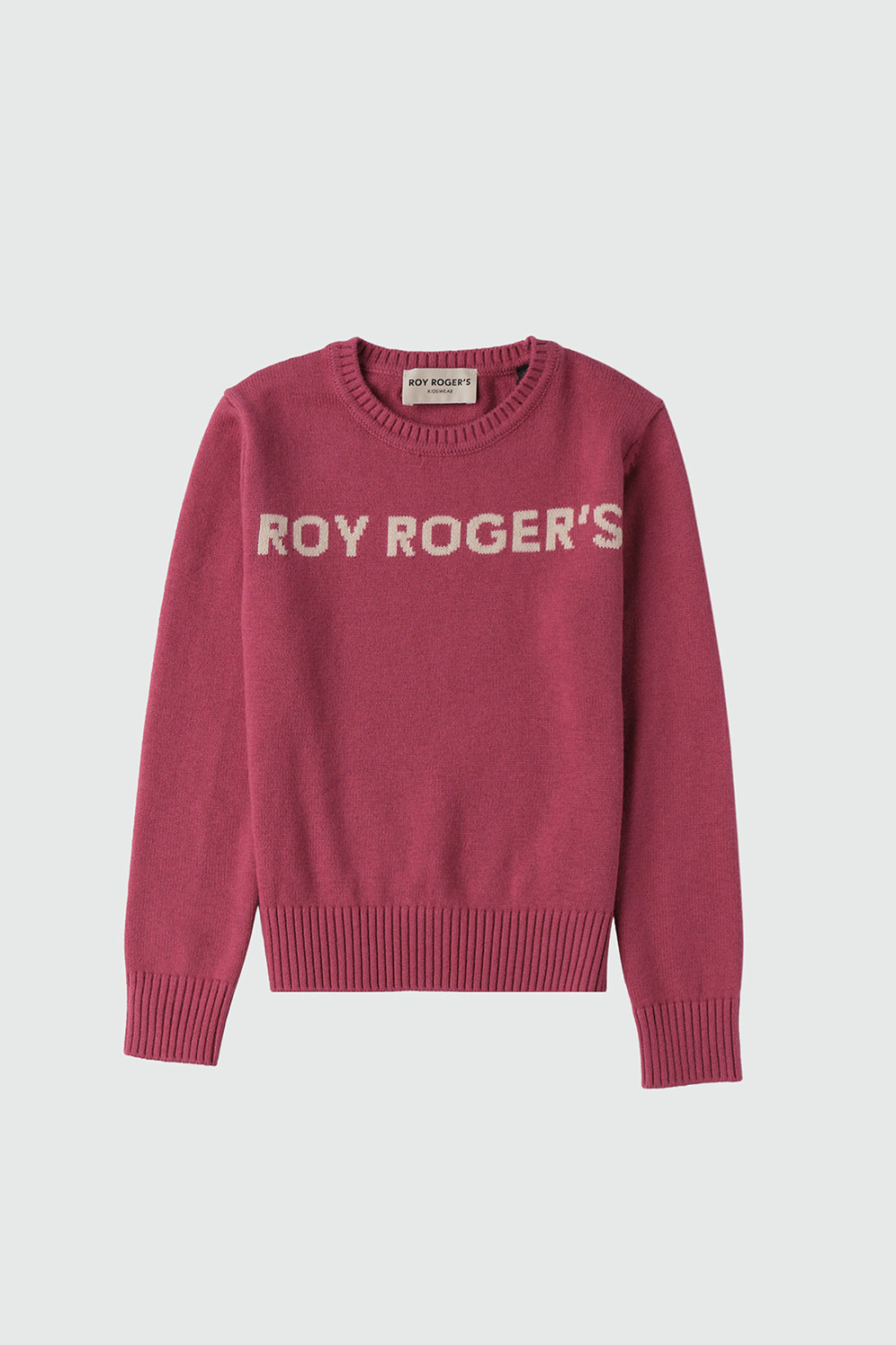 ROY ROGERS: PULLOVER CON LOGO IN COTONE E LANA