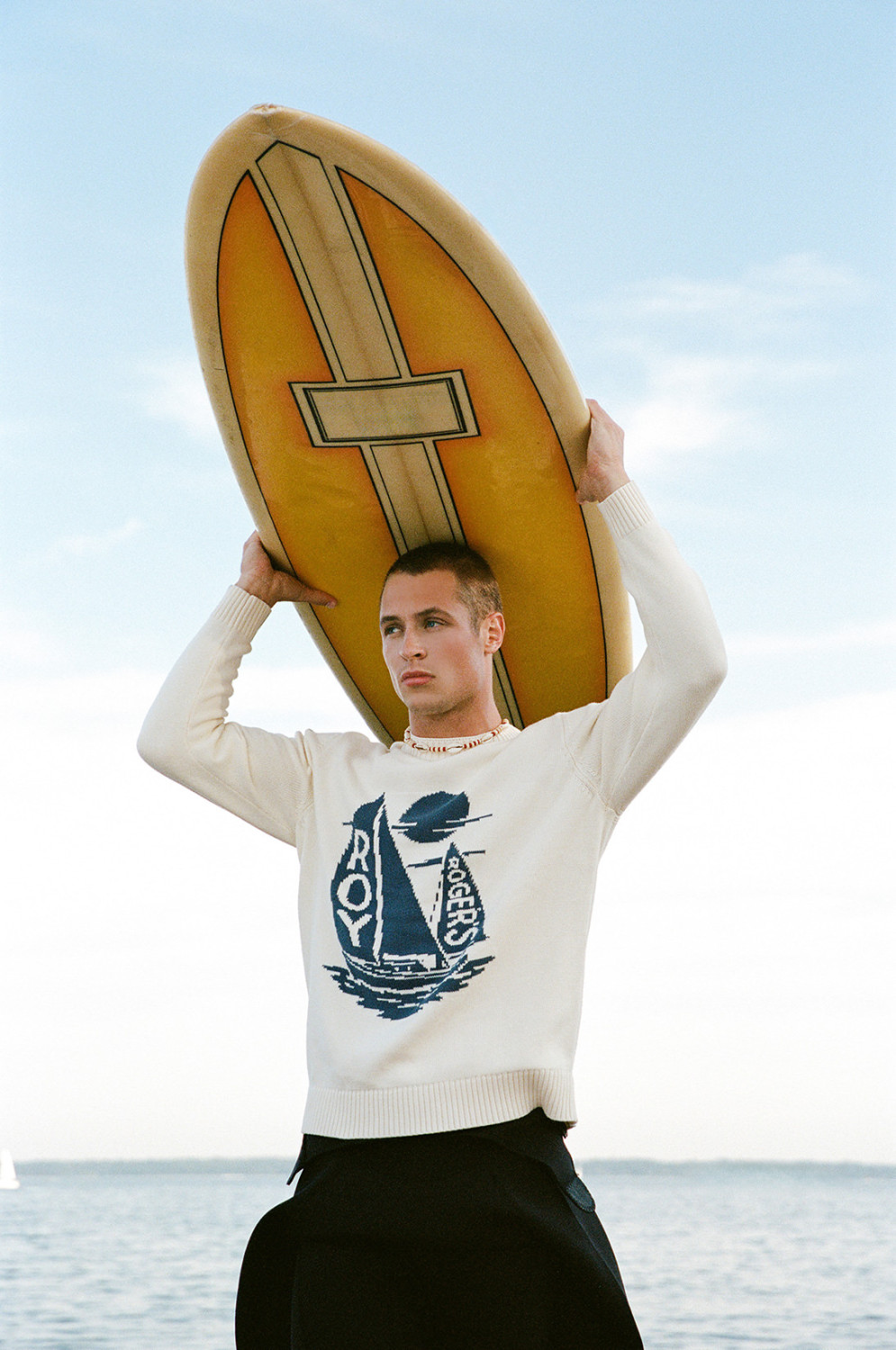 ROY ROGERS: PULLOVER IN COTONE CON RICAMO SAIL