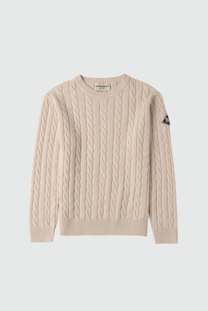PULLOVER IN COTONE E LANA