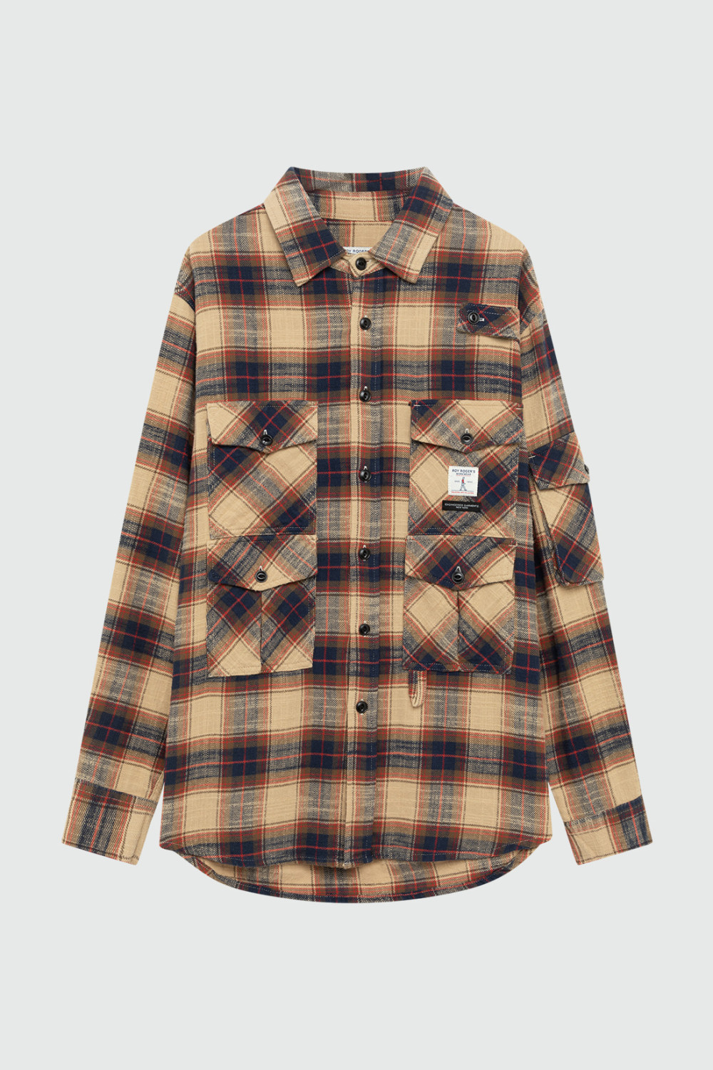 ROY ROGERS: ROY ROGER'S WORKWEAR x ENGINEERED GARMENTS- ANGLER CHECK PRINT SHIRT