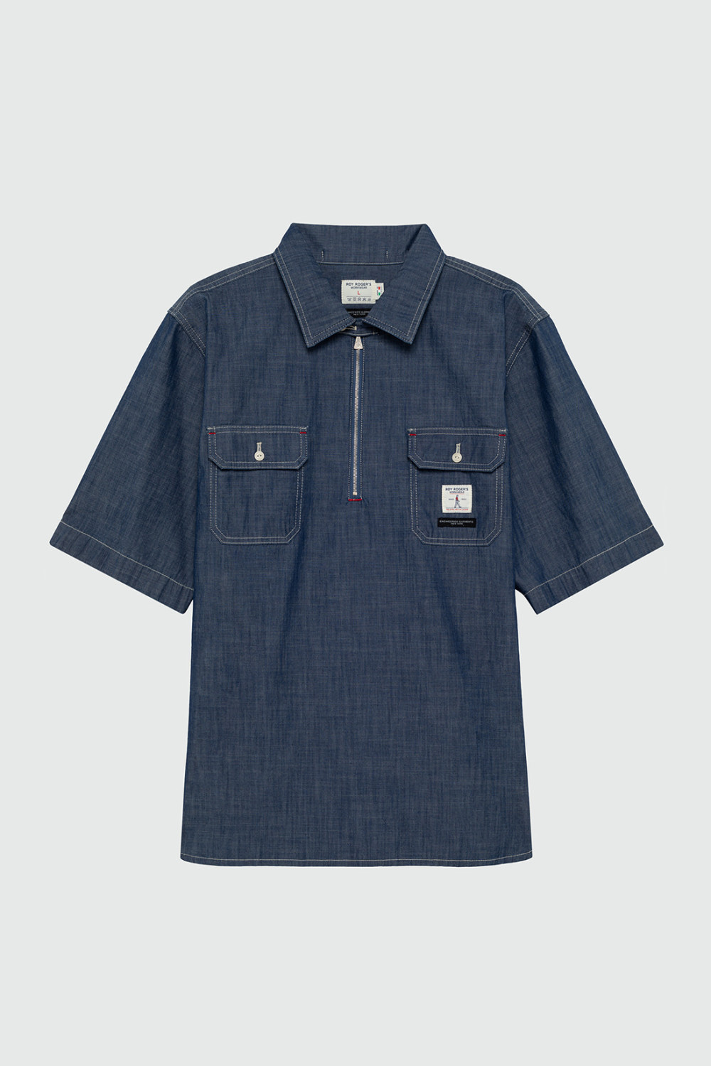 ROY ROGERS: ROY ROGER'S WORKWEAR x ENGINEERED GARMENTS - CAMICIA SPINNAKER IN CHAMBRAY