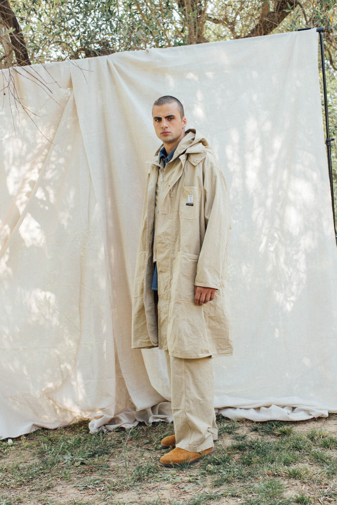 ROY ROGER'S WORKWEAR x ENGINEERED GARMENTS - GIACCA DA LAVORO CON CAPPUCCIO