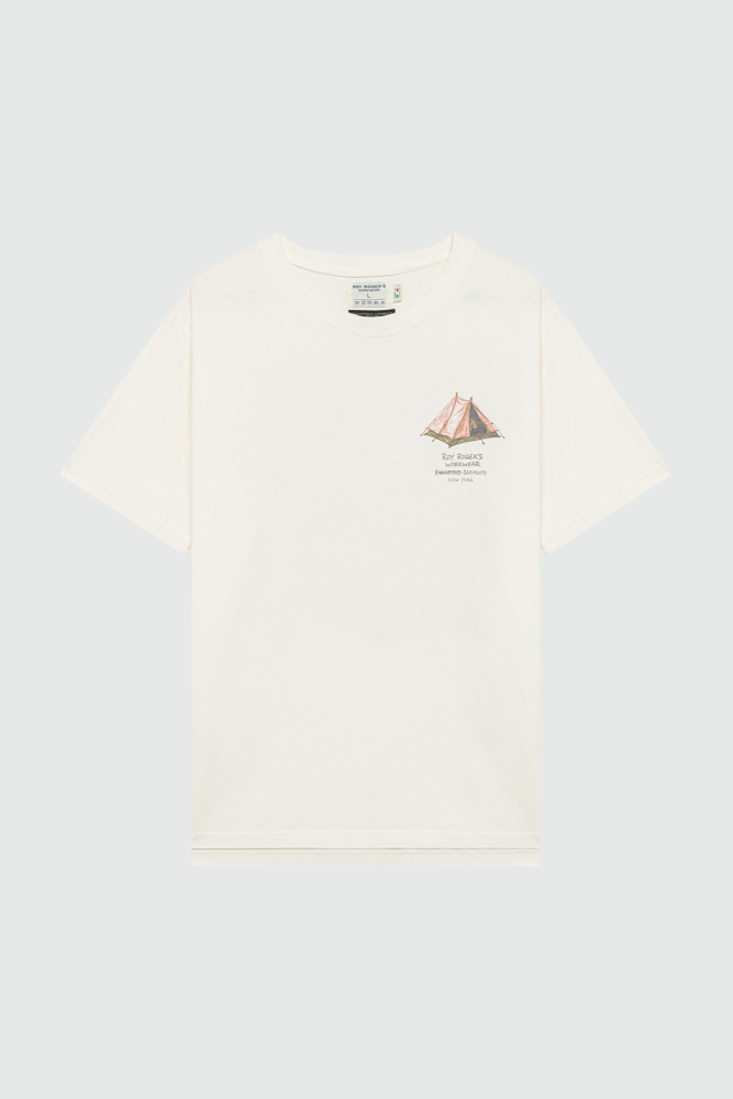 ROY ROGER'S WORKWEAR x ENGINEERED GARMENTS -T-SHIRT IN JERSEY WITH TENT TOOL PRINT