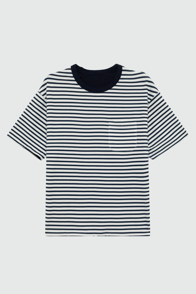 ROY ROGER'S WORKWEAR x ENGINEERED GARMENTS - T-SHIRT REVERSIBILE IN JERSEY