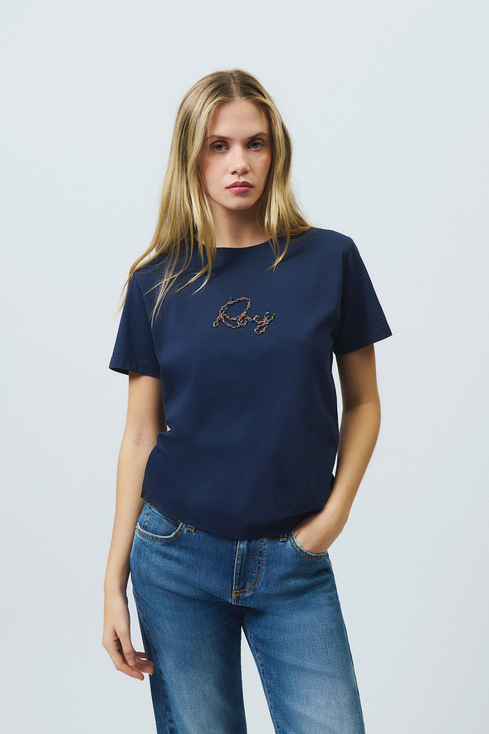 ROY ROGERS: T-SHIRT CON RICAMO ROY TRECKINGT-SHIRT CON RICAMO ROY TRECKING