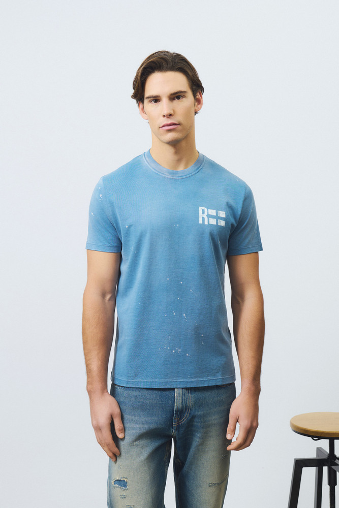 T-SHIRT IN JERSEY CON STAMPA ROY FLAG