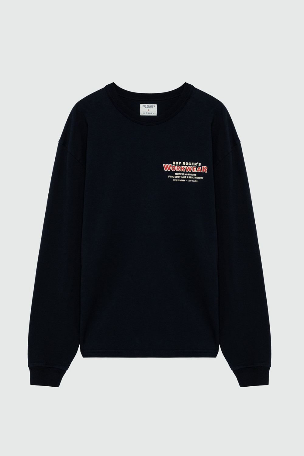 ROY ROGERS: T-SHIRT L/S IN JERSEY CON STAMPA WORKWEAR