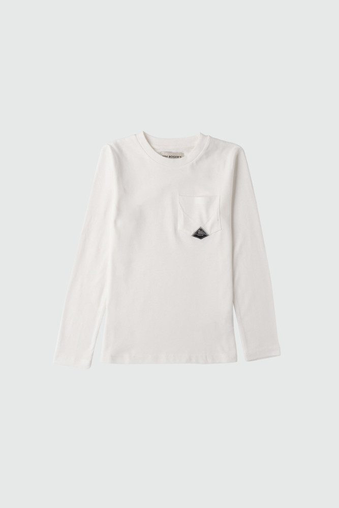 T-SHIRT POCKET MANICA LUNGA IN COTONE