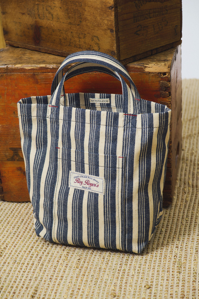 MIGNON TOTE BAG IN STRIPED CANVAS