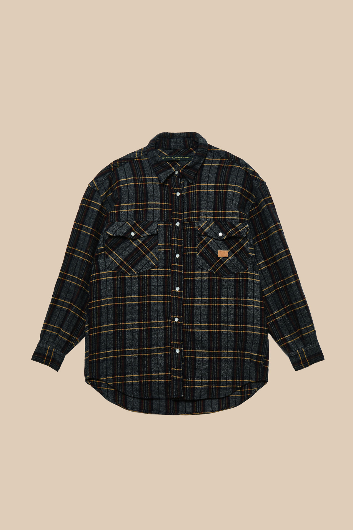 70th Shirt In Check Print Wool