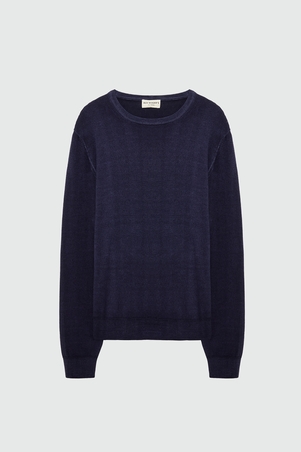 ROY ROGERS: CREW NECK SWEATER IN STONE WASHED MERINO WOOL