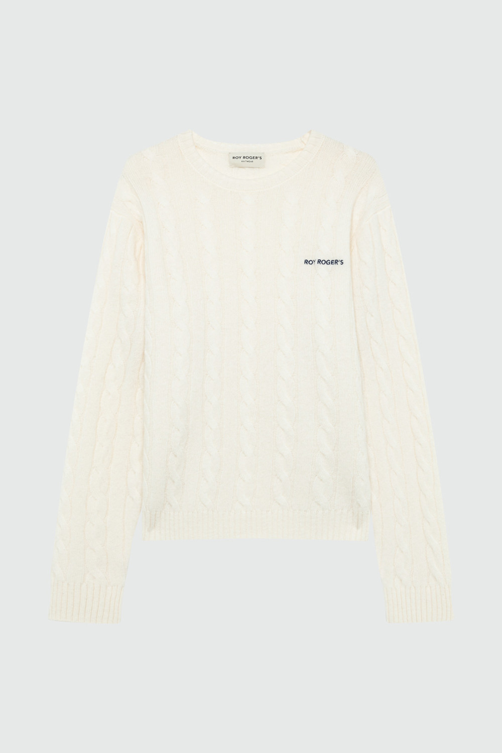 ROY ROGERS: PULLOVER CABLE IN LANA E CASHMERE