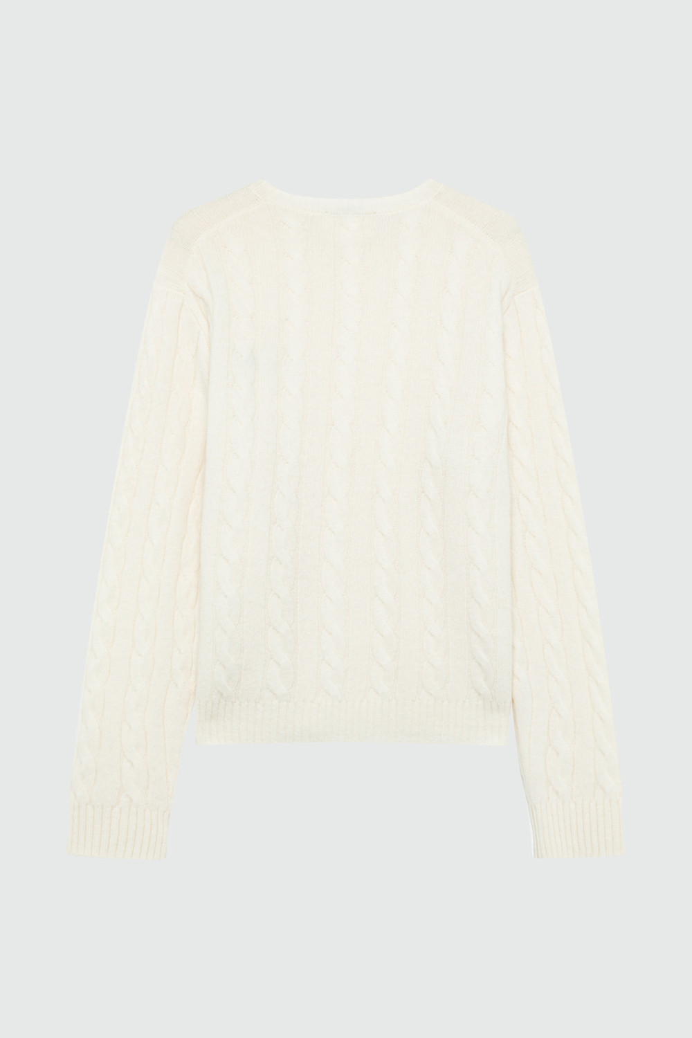 ROY ROGERS: PULLOVER CABLE IN LANA E CASHMERE