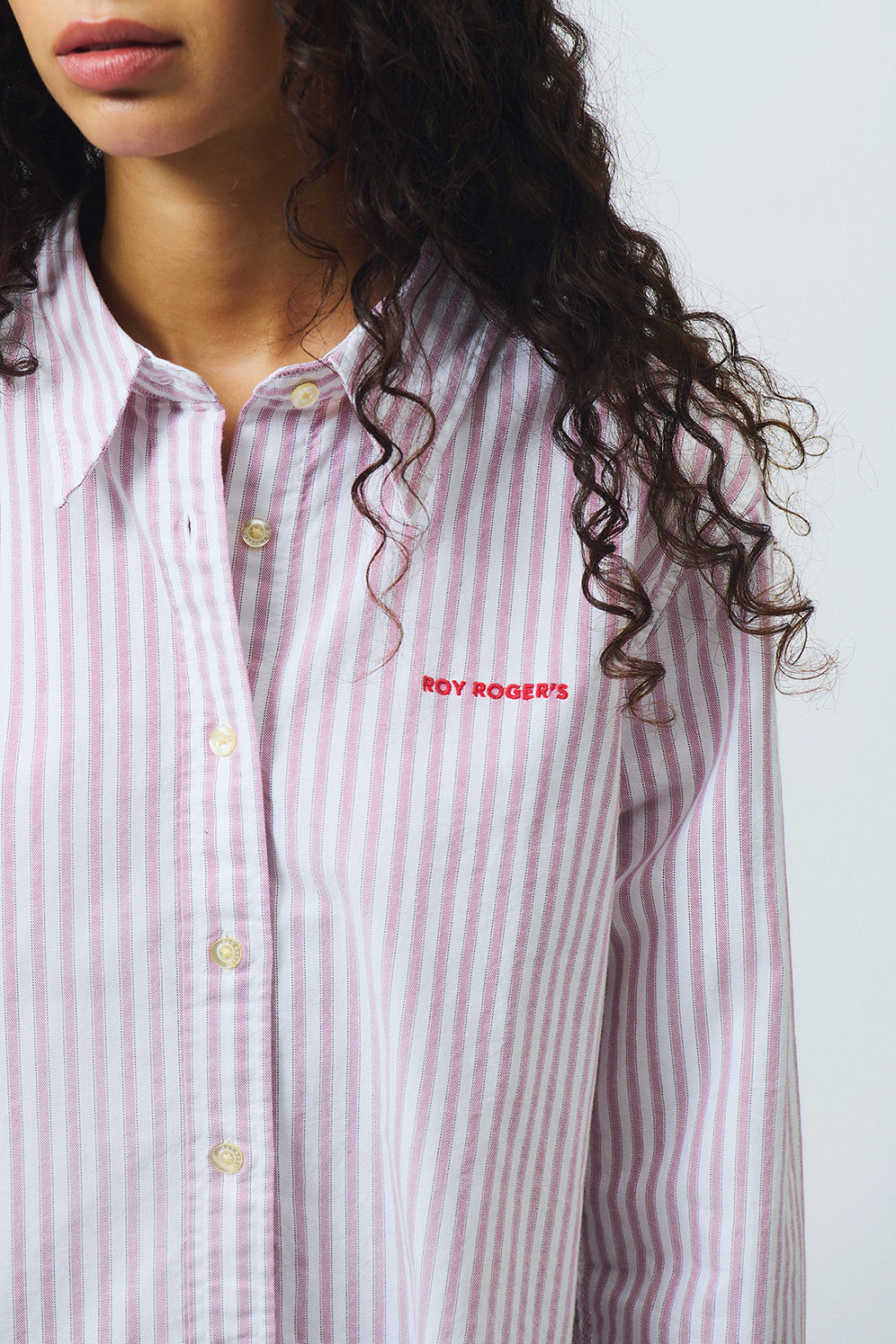 ROY ROGERS: CAMICIA ELLY IN COTONE OXFORD A RIGHE