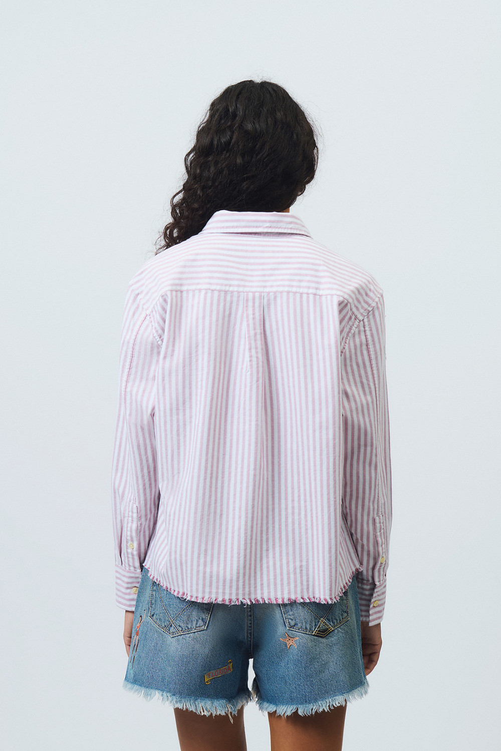 ROY ROGERS: CAMICIA ELLY IN COTONE OXFORD A RIGHE