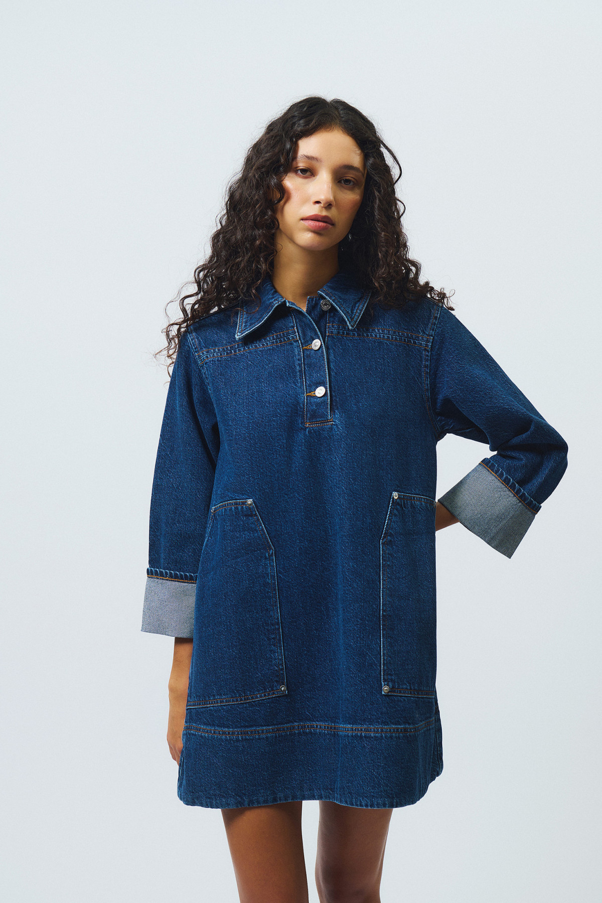 Club Work Dress In Denim