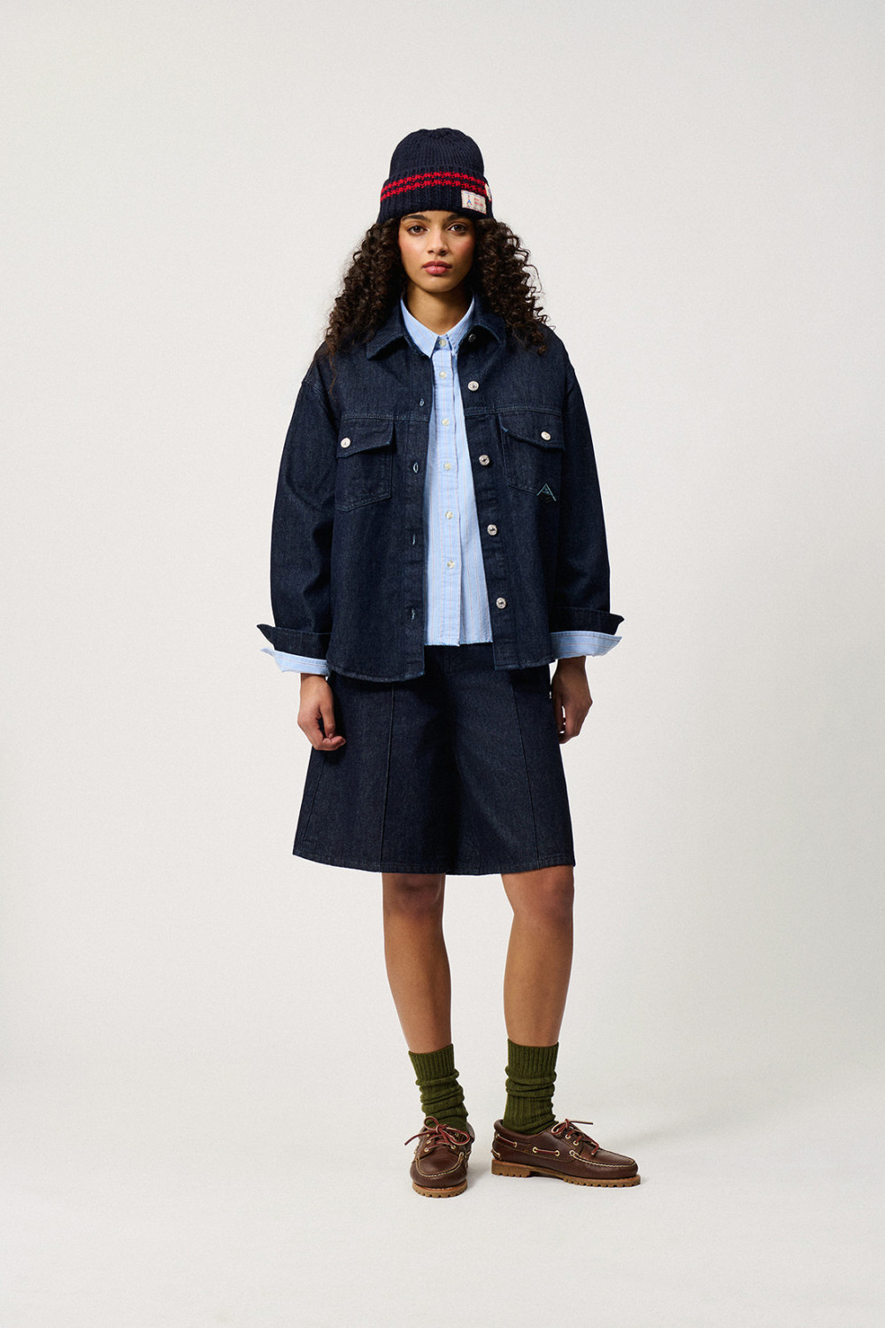 ROY ROGERS: BILLIE RINSE DENIM BERMUDA SHORTS