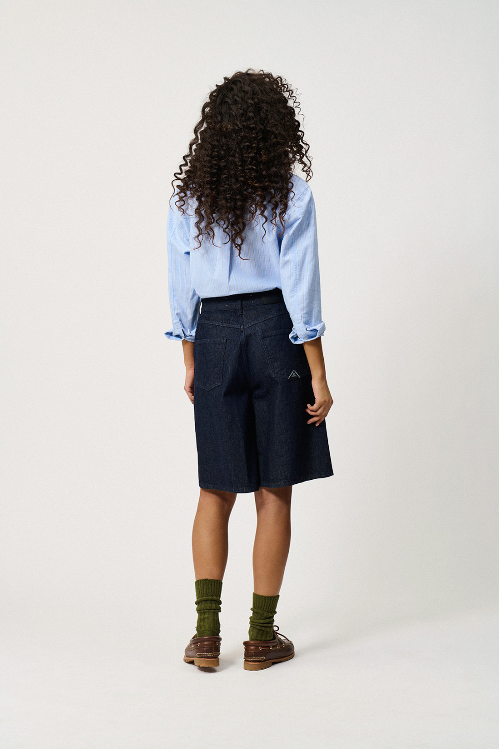 ROY ROGERS: BILLIE RINSE DENIM BERMUDA SHORTS