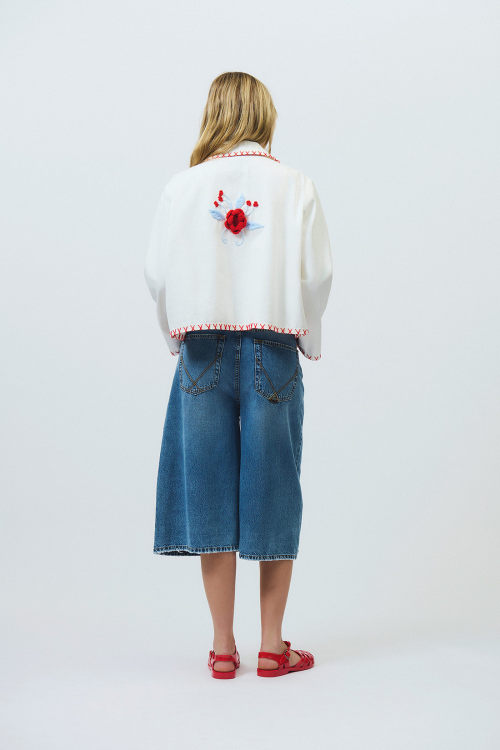 ROY ROGERS: KAORI BERMUDA SHORTS IN OCEAN DENIM