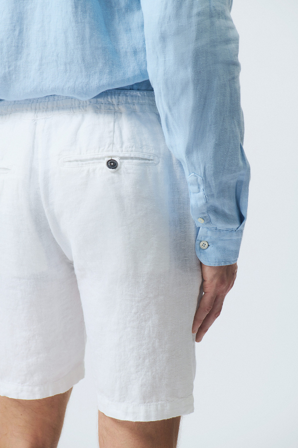 ROY ROGERS: PORTOFINO BERMUDA SHORTS IN LINEN
