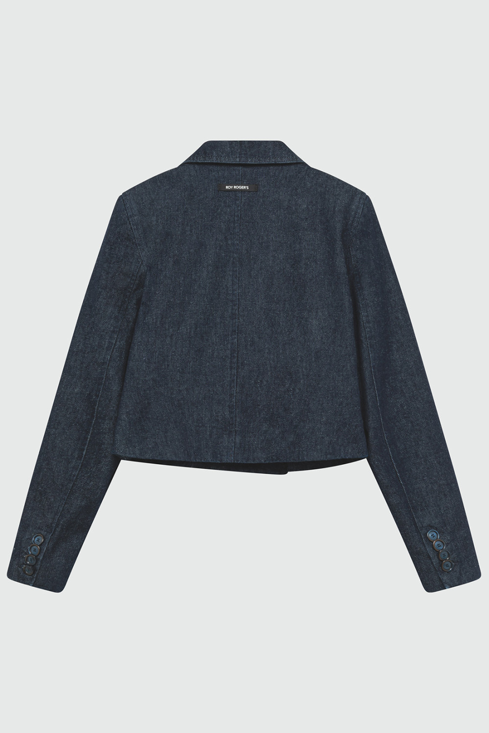 ROY ROGERS: CROPPED BLAZER IN RINSE DENIM
