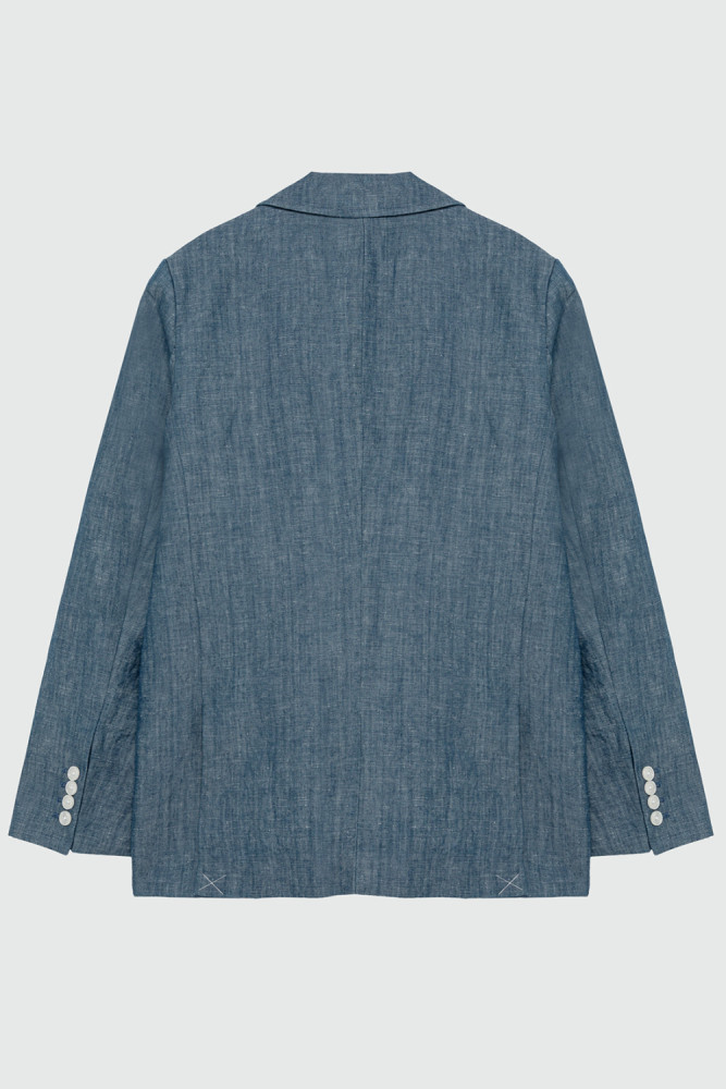 BLAZER DOPPIOPETTO IN CHAMBRAY RINSEBLAZER DOPPIOPETTO IN CHAMBRAY RINSE