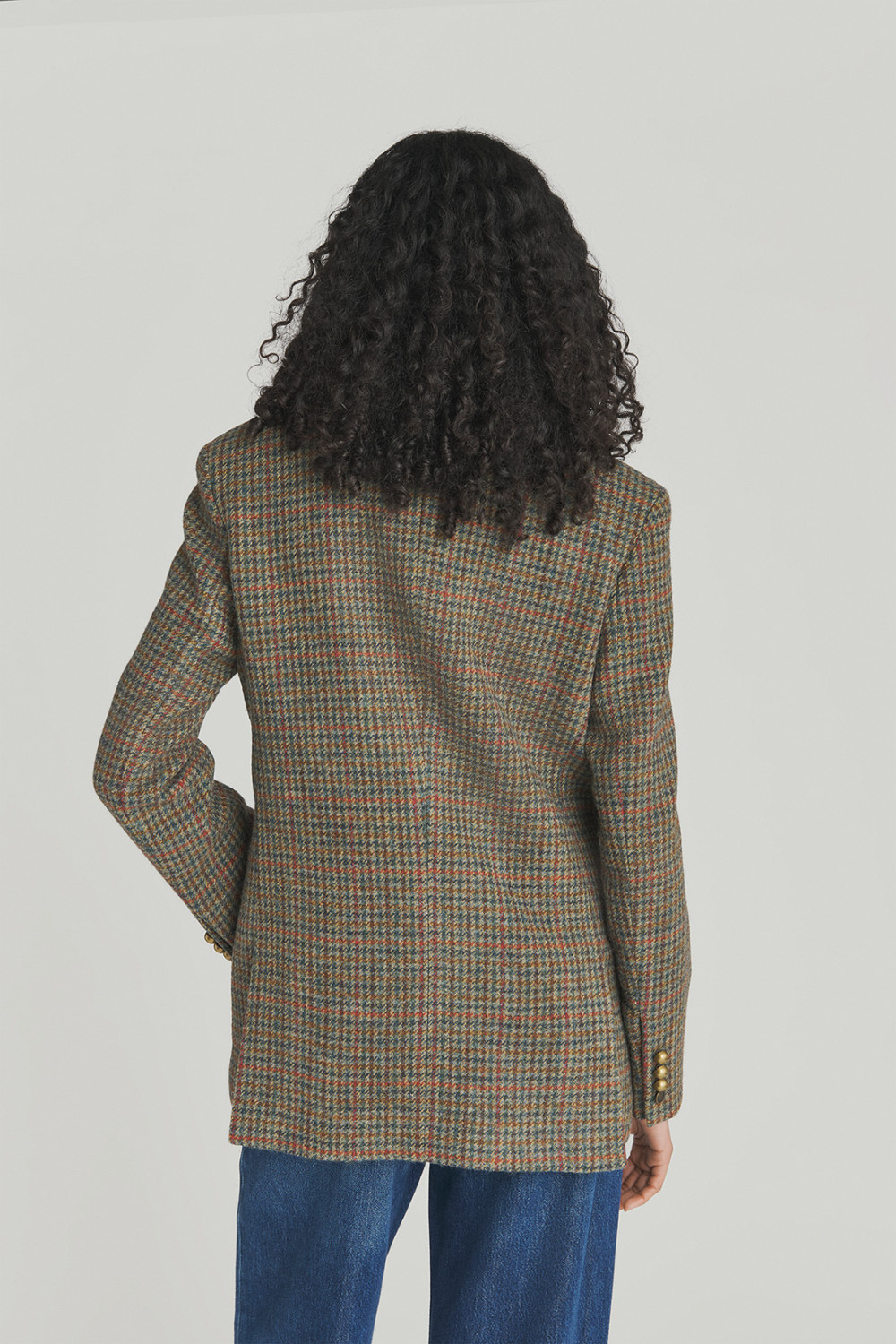 ROY ROGERS: BLAZER DOPPIOPETTO IN LANA PIED DE POULE