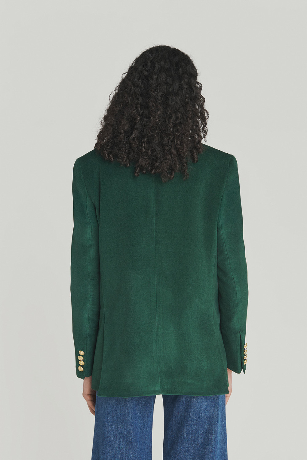 ROY ROGERS: BLAZER DOPPIOPETTO IN VELLUTO LISCIO