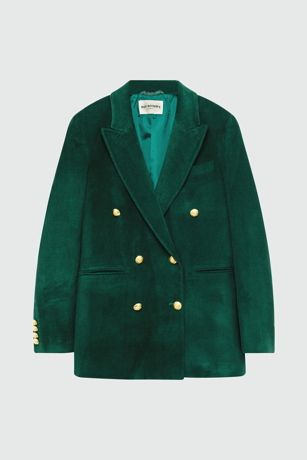 ROY ROGERS: BLAZER DOPPIOPETTO IN VELLUTO LISCIO