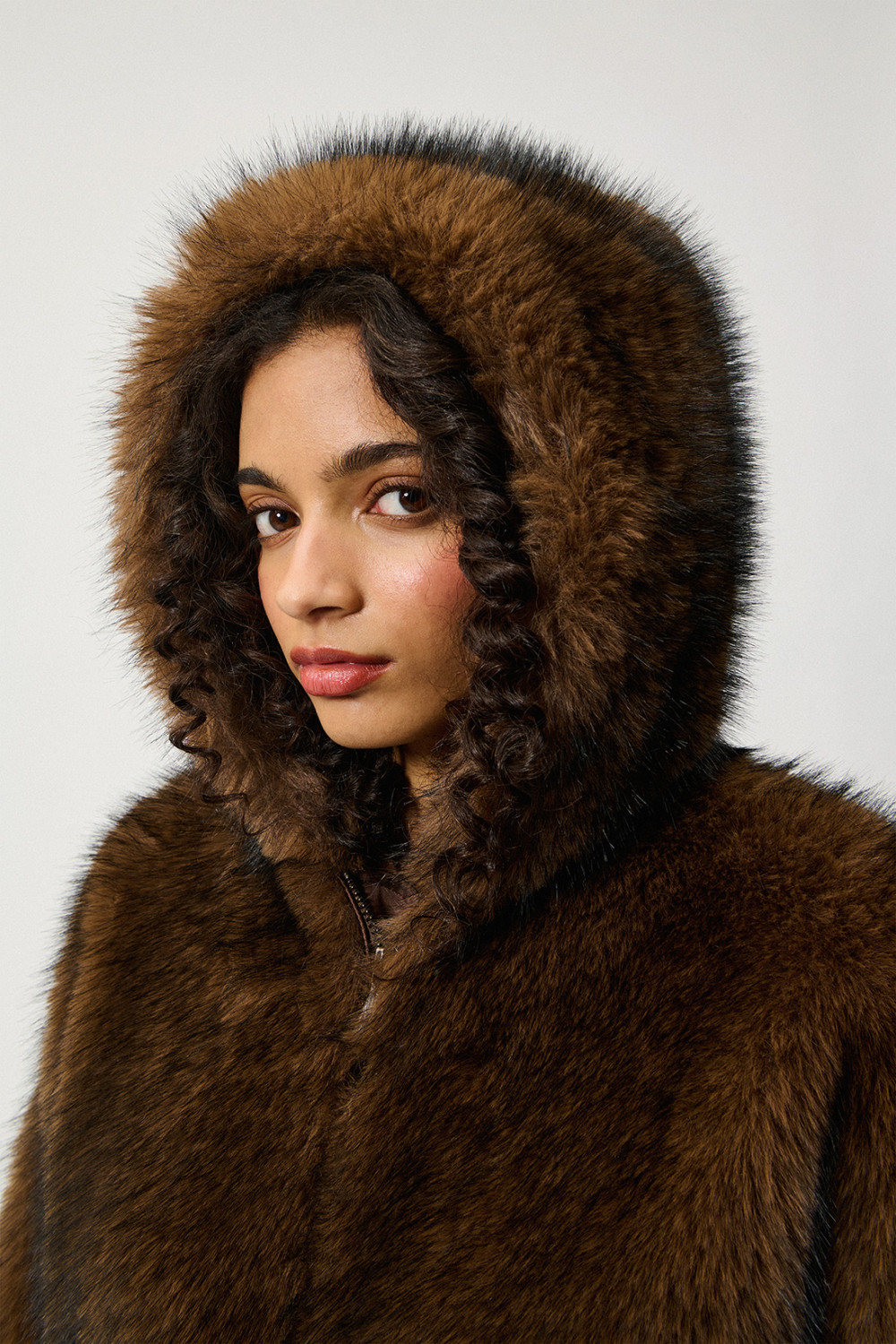 ROY ROGERS: BOXY FAUX-FUR BOMBER JACKET