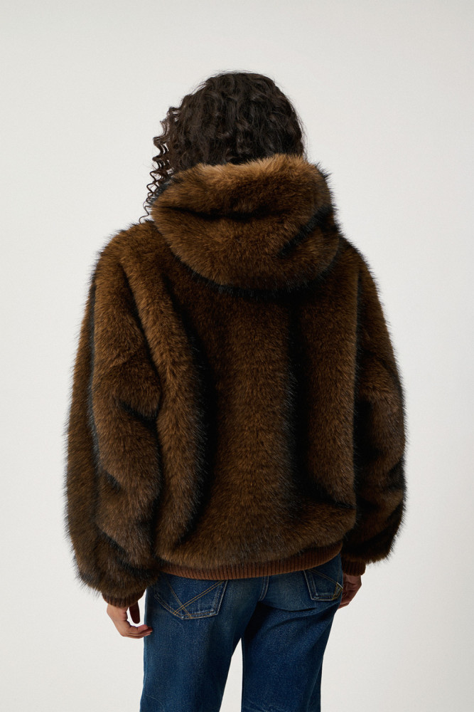 BOMBER BOXY IN ECO PELLICCIA