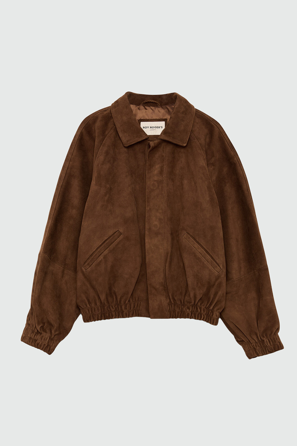 ROY ROGERS: SUEDE PUFFER BOMBER JACKET
