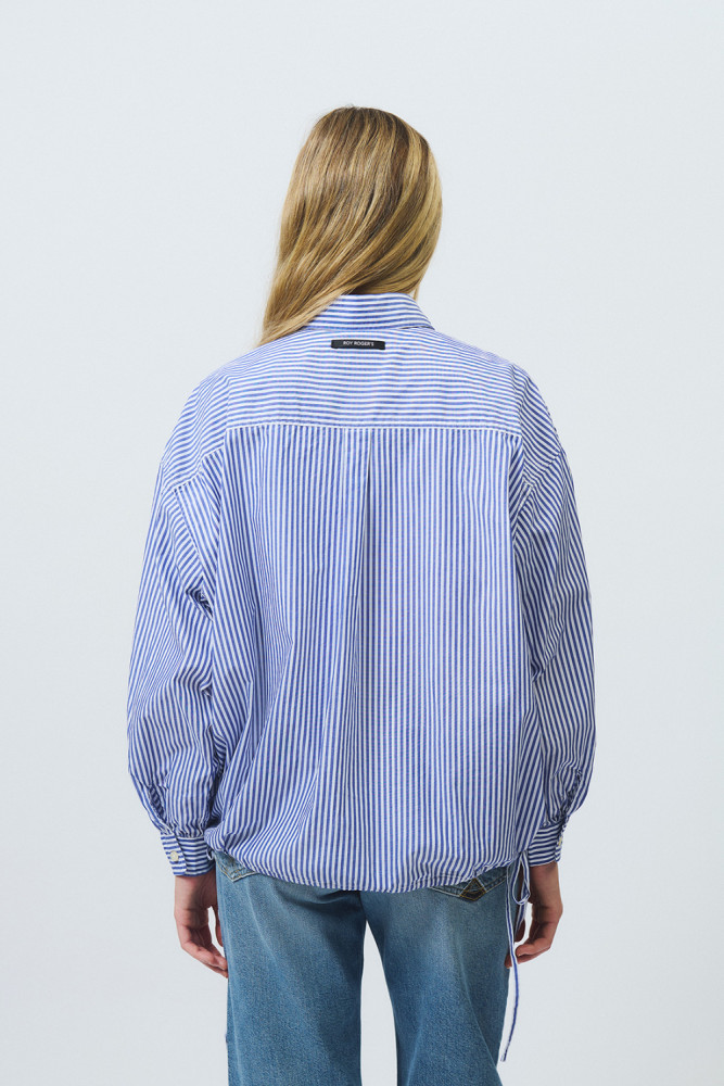 CAMICIA BLOOM IN POPELINE A RIGHE