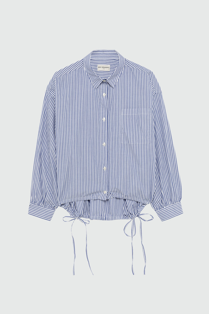 CAMICIA BLOOM IN POPELINE A RIGHE