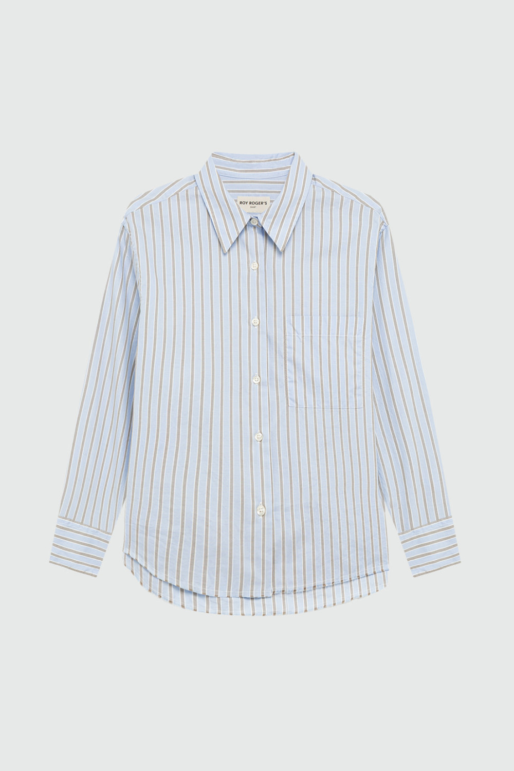 ROY ROGERS: CAMICIA EASY IN POPELINE A RIGHE