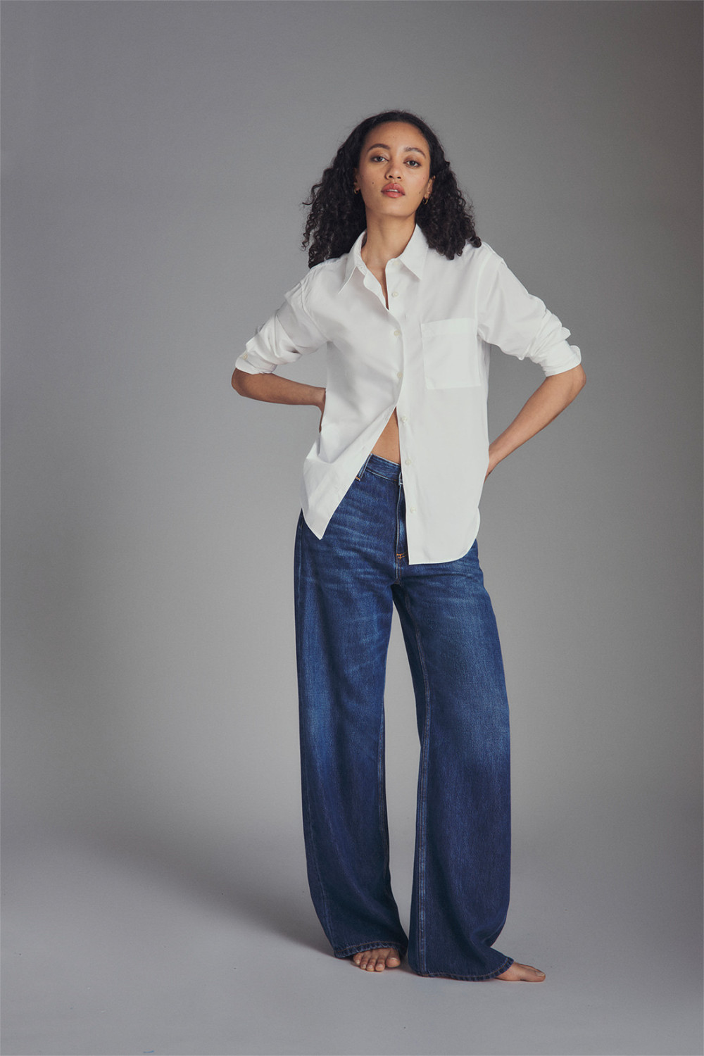 ROY ROGERS: CAMICIA EASY IN POPELINE DI COTONE