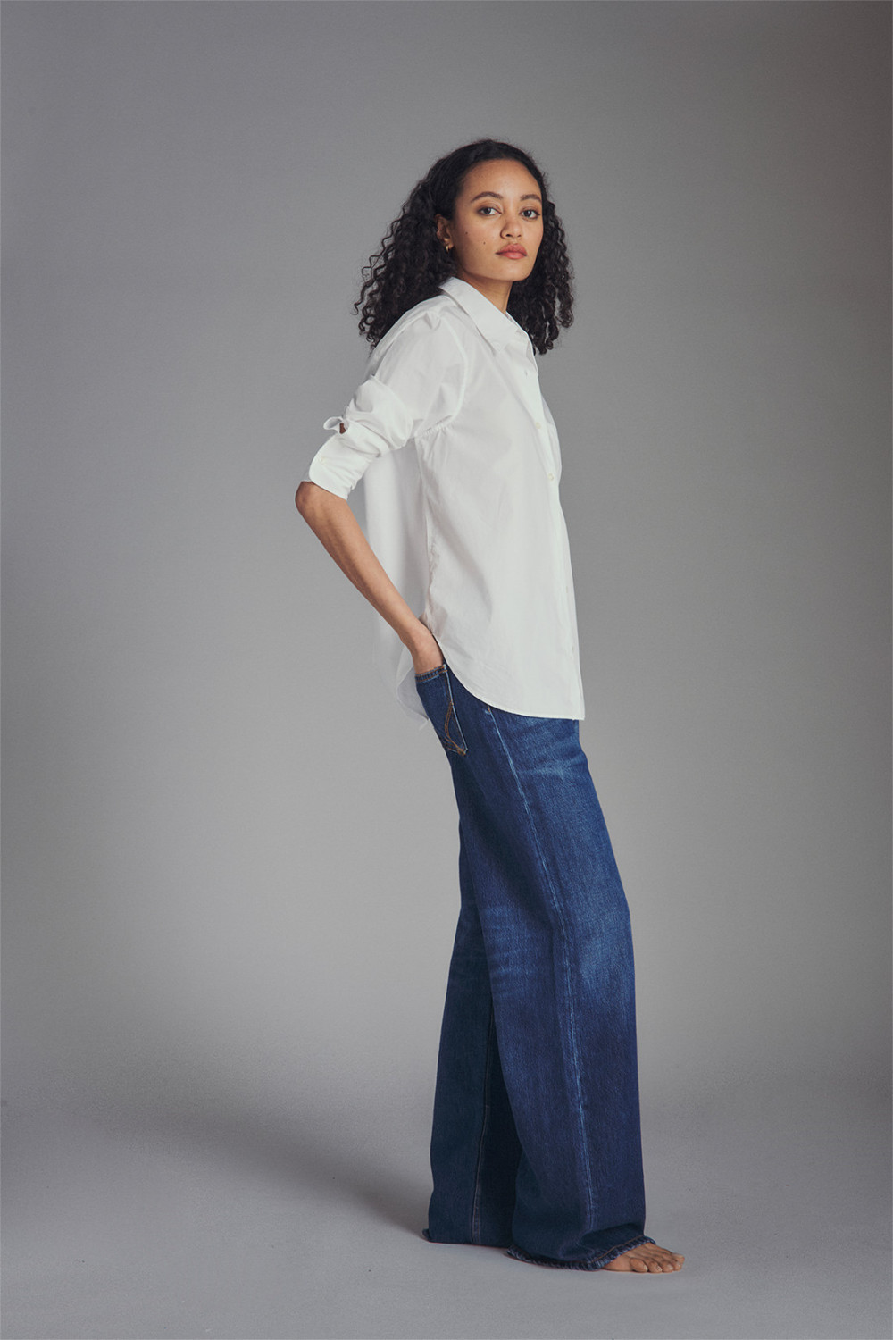 ROY ROGERS: CAMICIA EASY IN POPELINE DI COTONE