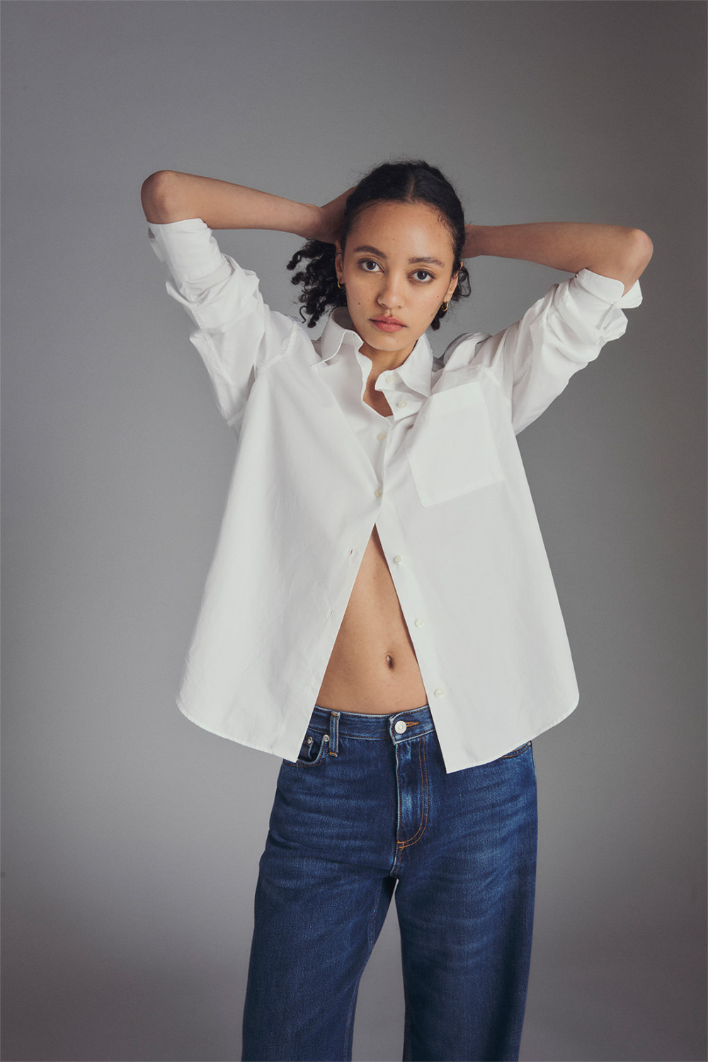 ROY ROGERS: CAMICIA EASY IN POPELINE DI COTONE