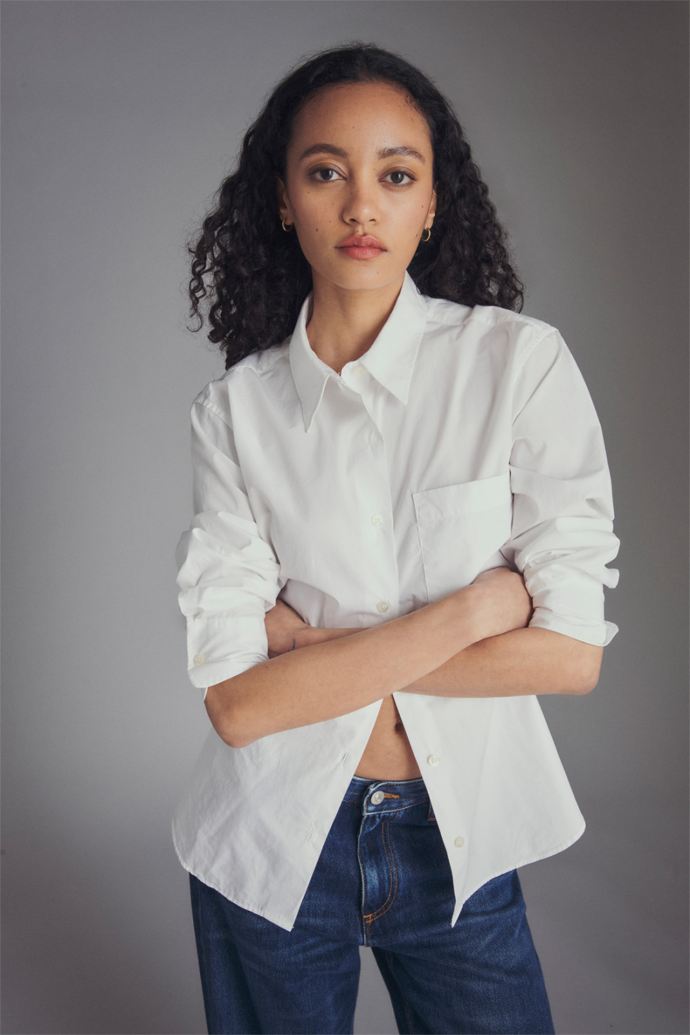 ROY ROGERS: CAMICIA EASY IN POPELINE DI COTONE