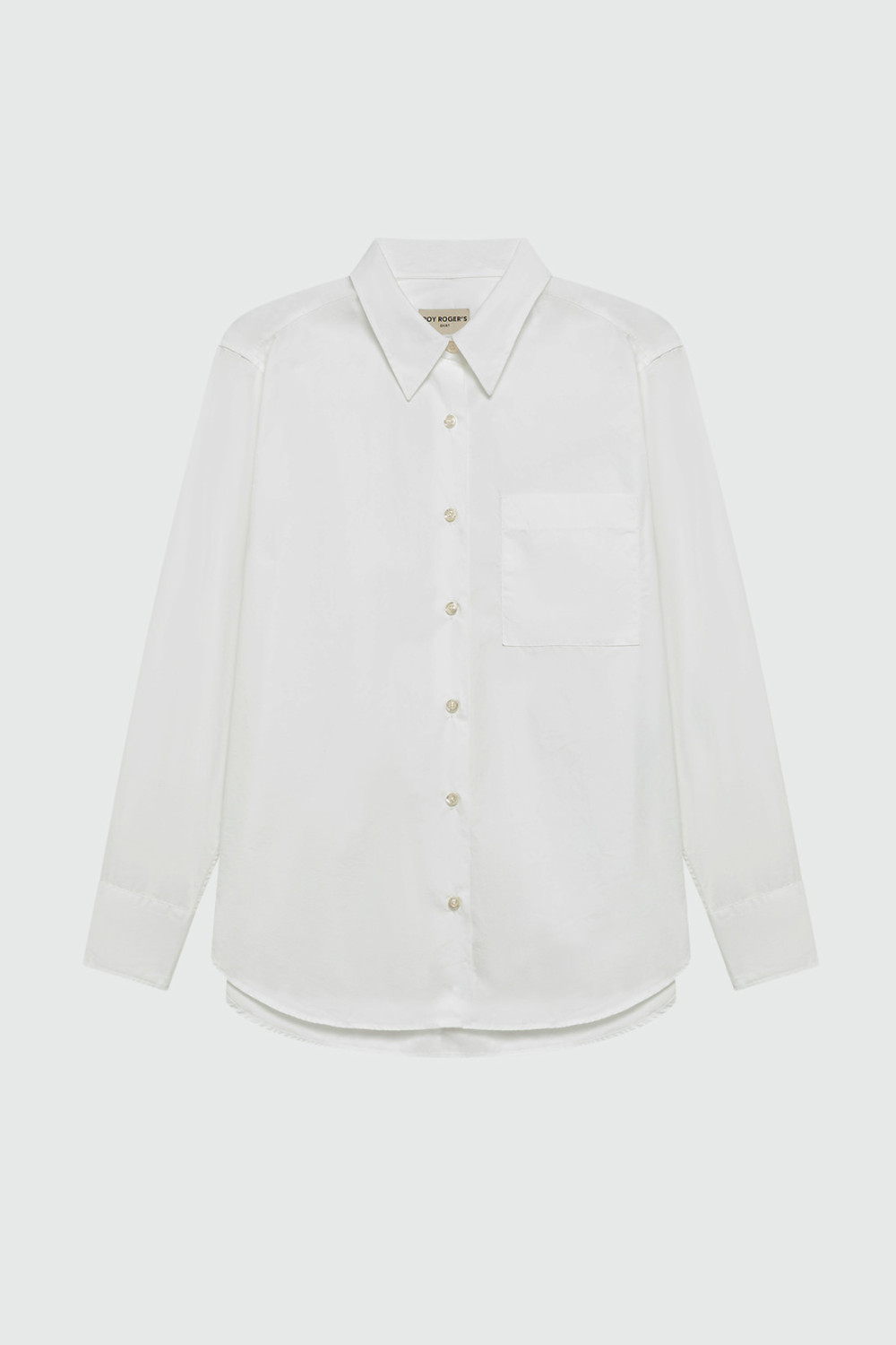 ROY ROGERS: CAMICIA EASY IN POPELINE DI COTONE